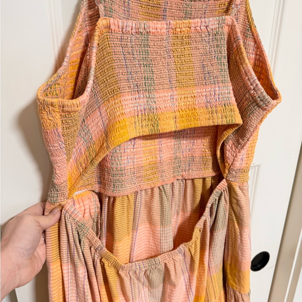 Universal Thread Orange and Pink Plaid Dress - image 4